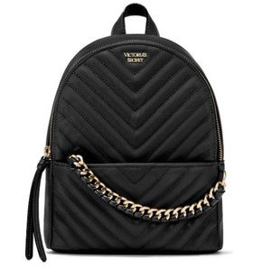 Victoria's Secret Pebbled V-Quilt Small City Backpack